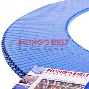 1inch belt pitch modular curve belt ສໍາລັບສາຍຄວາມເຢັນແລະ freezing