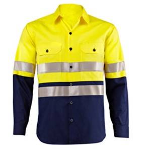 Long Sleeve Two Tone Hi Vis Shirtwith 3m 9920 Tape