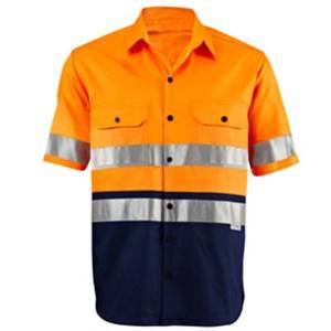 Short Sleeve Two Tone  Hi Vis Shirt With 3m 8910 Tape