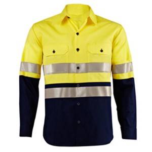 Long Sleeve Two Tone Hi Vis Lightweight Shirt With 8910 Tape