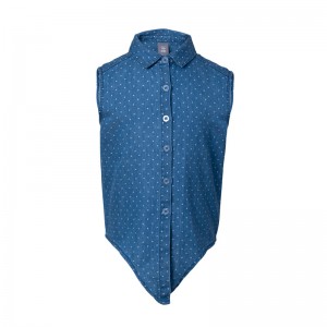 Wholesale Custom Uniform –  printing denim vest  – Hongtai