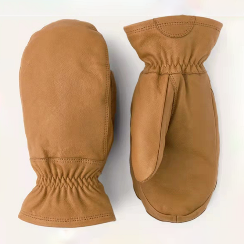 Classic Warm Leather Mittens Gloves