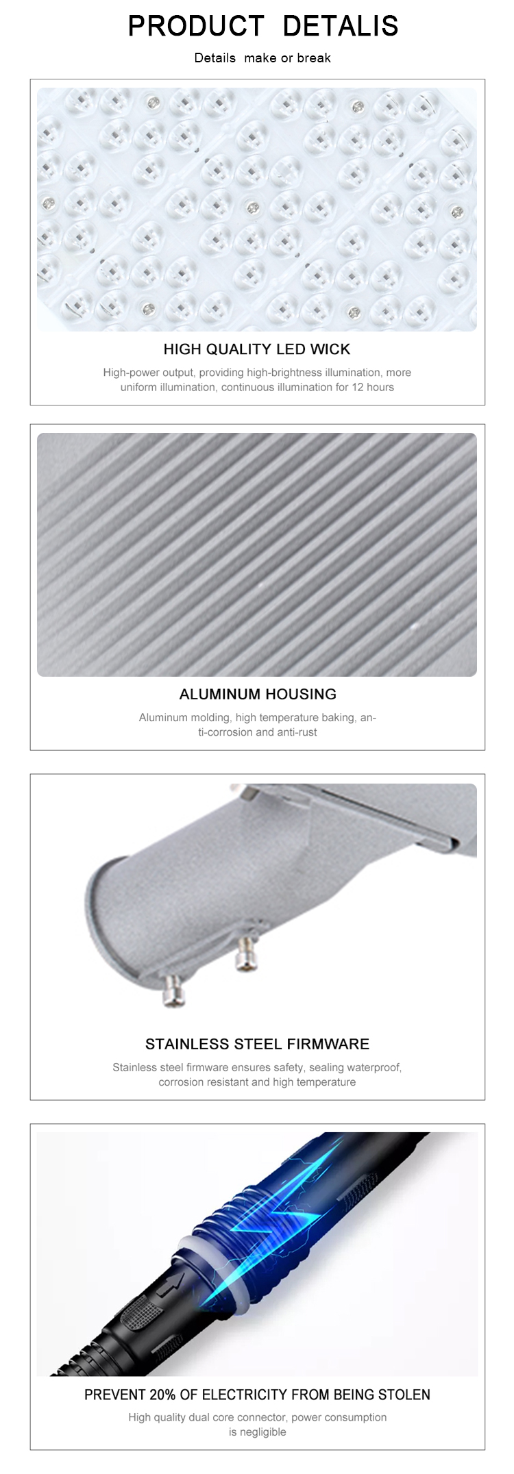 100w 150w 200w Die-casting aluminum high-brightness led street light (5)