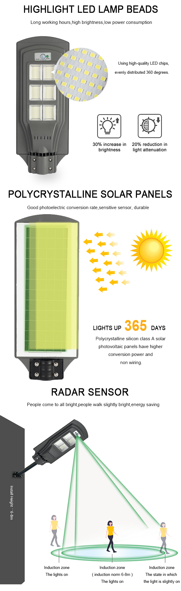 Cheap price smd motion sensor outdoor solar led street lightsingle (5)