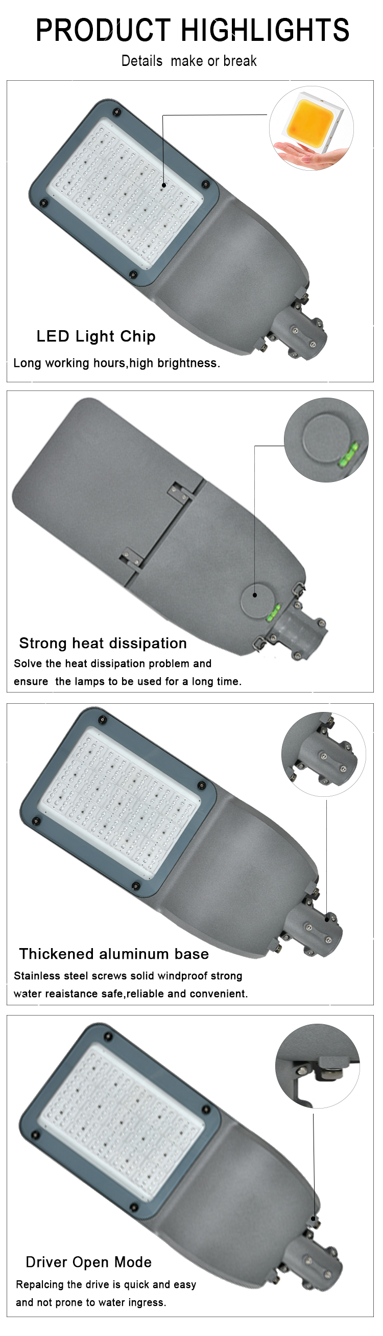 Factory Price outdoor IP65 LED Street Light Outdoor Lamp 60W 150W  ( (5)