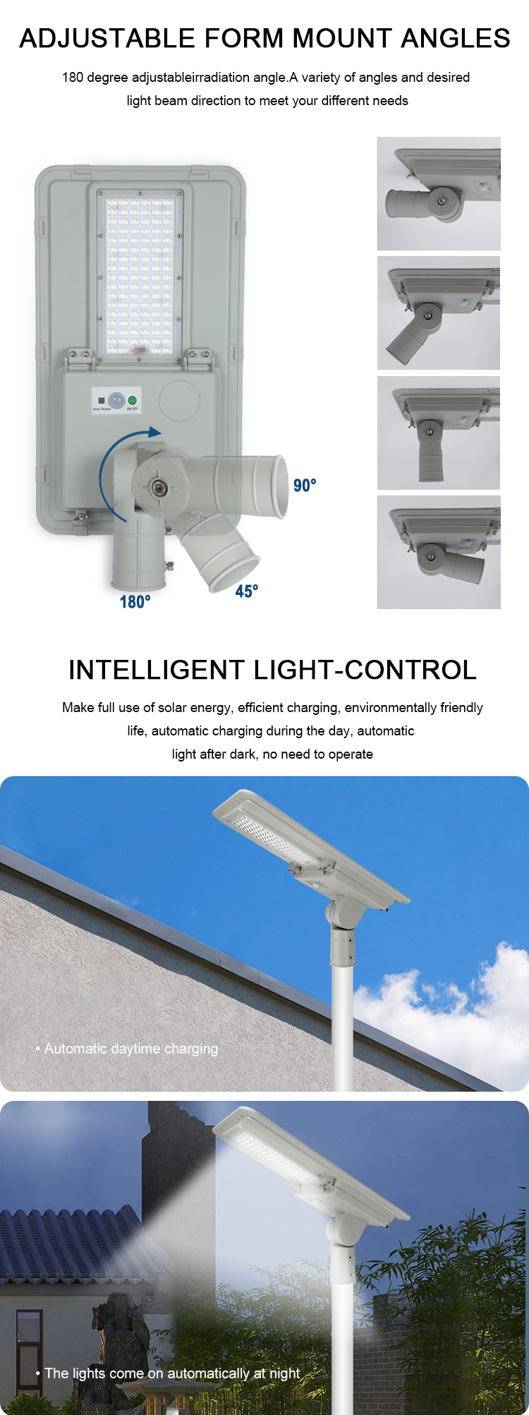 High quality outdoor IP65 waterproof solar led street light 100w  ( (5)