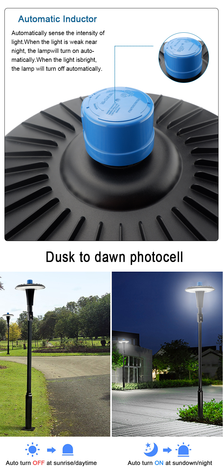 LED Garden Light 50W with Photocell IP66 Waterproof (3)
