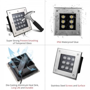 RGB Color Changing with RF Remote Controller & IP68 Waterproof LED Underwater Lights