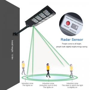 Radar Sensors Waterproof Ip65 180w 240w 300w Outdoor Integrated All In One Solar Led Street Light