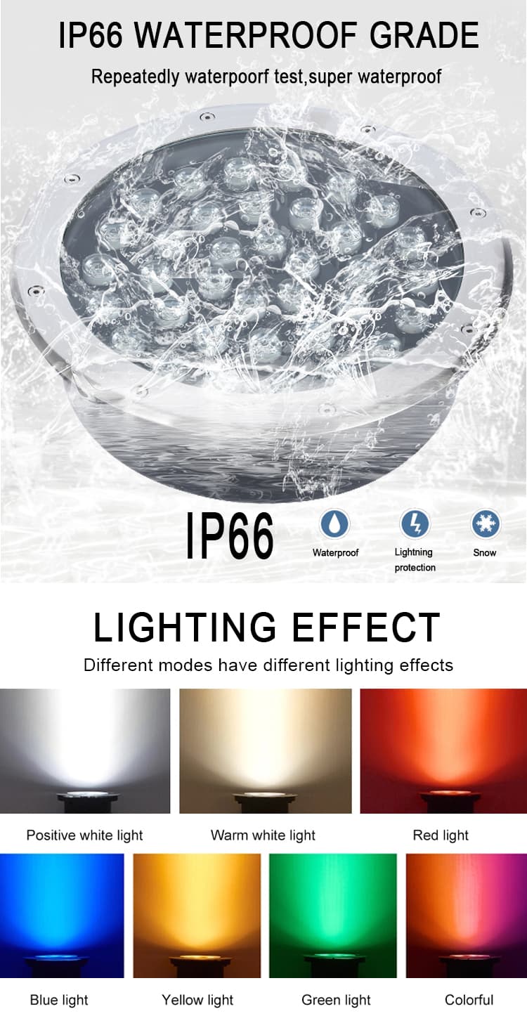 Waterproof Ip65 outdoor RGB led underground light outdoor (4)