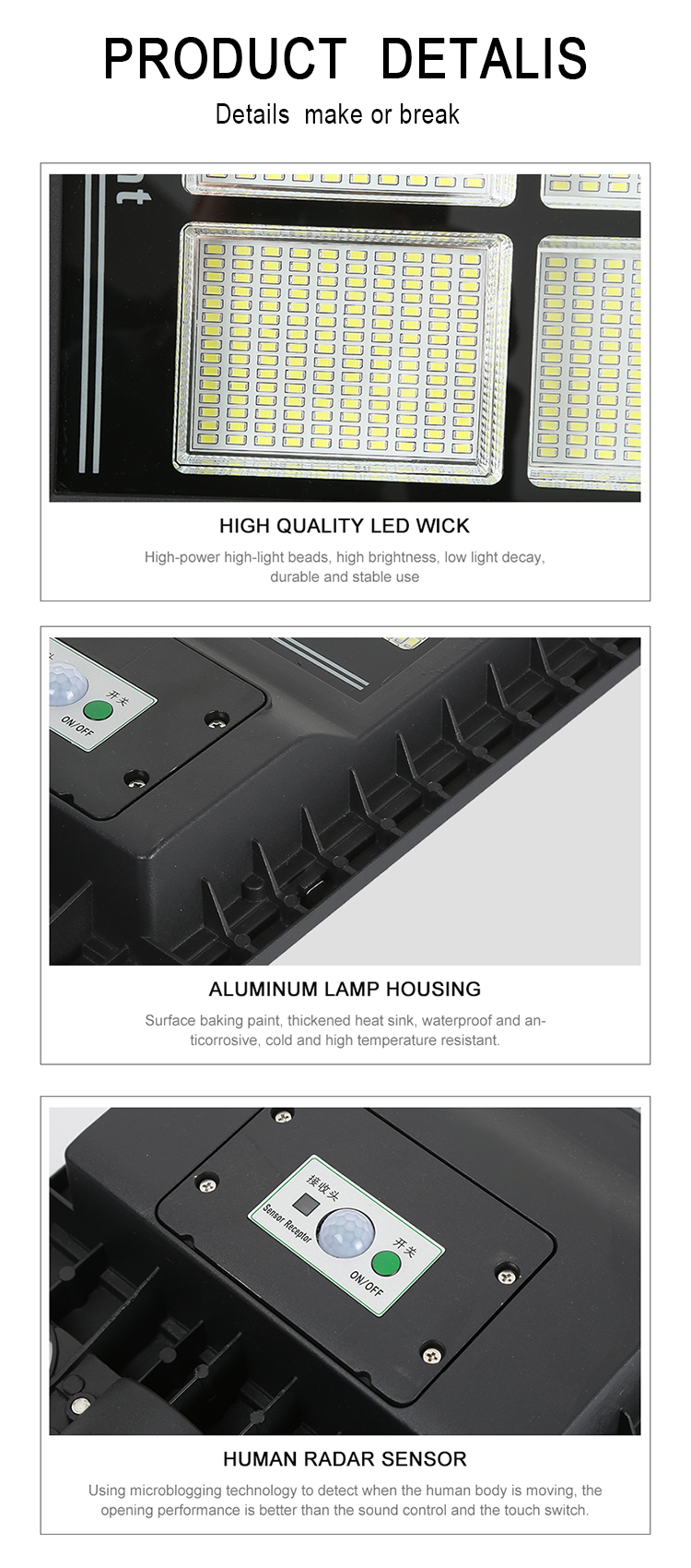waterproof ip65 outdoor solar led street light with moti ( (5)