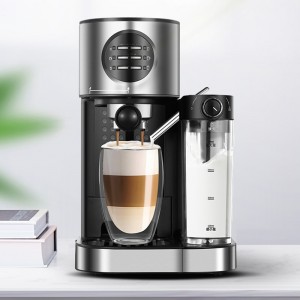 2 in 1 espresso coffee machine with milk frother