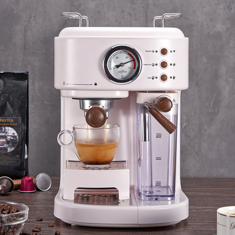 2 in 1 espresso coffee machine with milk frother
