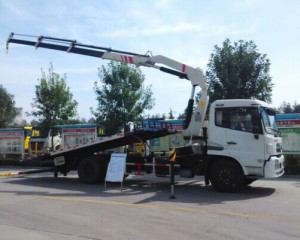 Professional China  Truck Mounted Tower Crane - Flatbed Tow Truck with Crane 8 tons  – HONOUR SHINE