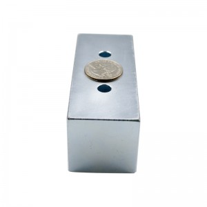 Rare Earth Big Block NdFeB Magnets with holes