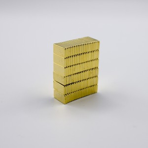 Flat Neo Block Magnet with AU Coating