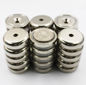Hot-selling 1.26″ Neodymium Pot Magnet with Stainless Steel Mounting Screws