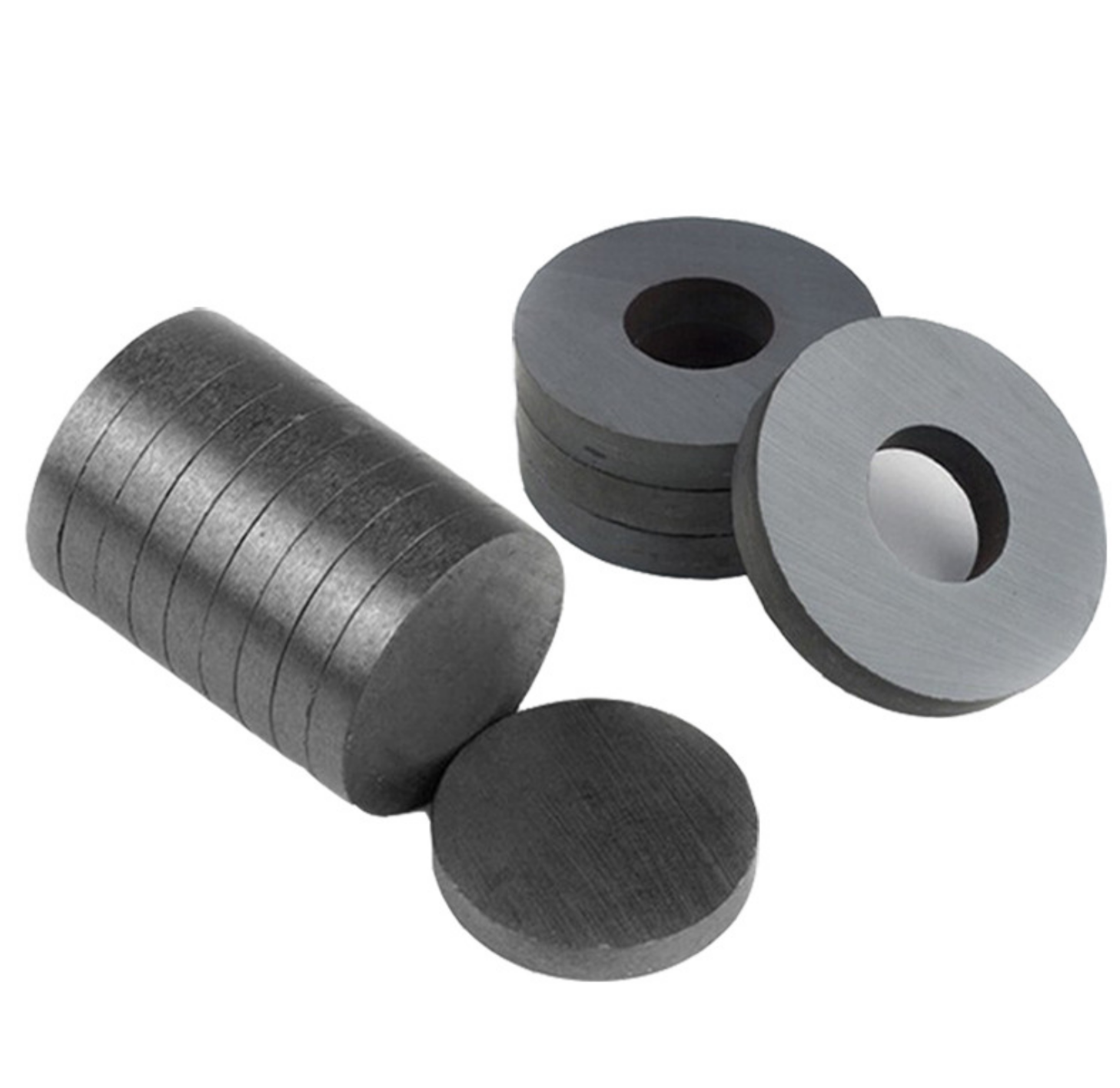 Axial 2-pole Radial Ring Ferrite Magnets for Electric Motor