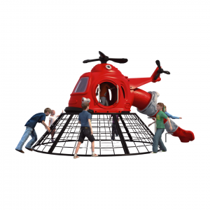 Нов дизайн Оборудване за забавление на открито Парк Детска игра Форма на самолет Пластмасова пързалка Детска площадка