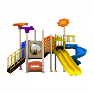 Parco divertimenti Giocattoli Attrezzatura per parchi giochi all'aperto per bambini Scivolo in plastica combinato