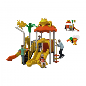 저렴한 가격의 안전한 동물 시리즈 야외 어린이 슬라이드 유치원 놀이 장난감 놀이터 장비