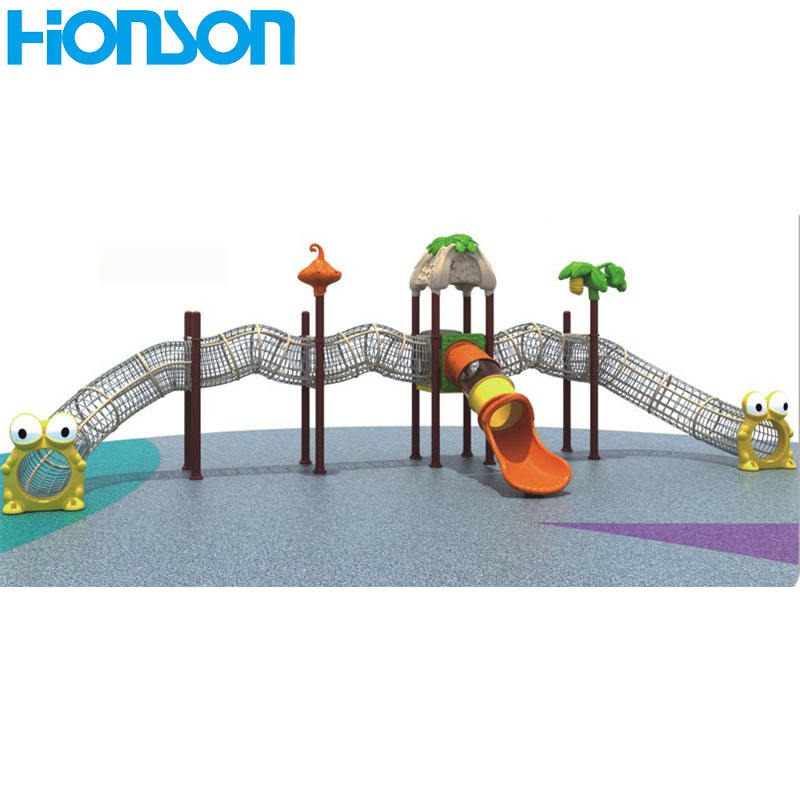 kids climbing net climbing tunnel outdoor playground with plastic slide climbing net outdoor playground Featured Image