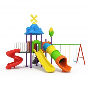 Outdoor Slide Swing Kombinasyon Customized Gidak-on Outdoor Kids Amusement Equipment Plastic slide