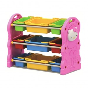 Приспособен кабинет за складирање на детски мебел со пластични кутии Плакар Шарена фиока за складирање играчки