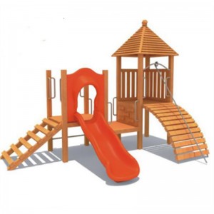 Outdoor Wooden slide playground Mga Playset para sa hamtong nga bata Play Slide Outdoor
