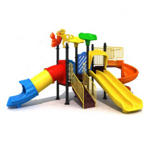 Colorful Cheap playground With Beautiful Flower Plastic slide outdoor