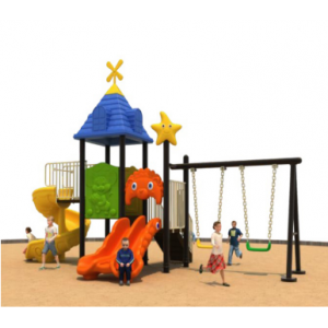 Colorful Kid Castle Theme Park Playground play slide outdoor