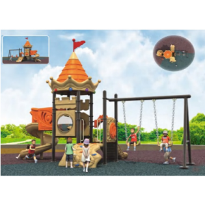 Colorful Kid Castle Theme Park Playground play slide outdoor