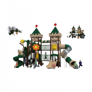 Modern Style Commercial Playground Park Kids Play Plastic Slide with Climbing Structure