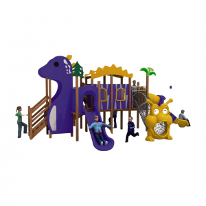 Manufacturer Customization Amusement Product Outdoor Playground Plastic Wooden Play Combination Kids Park Children Toy Slide for Kids