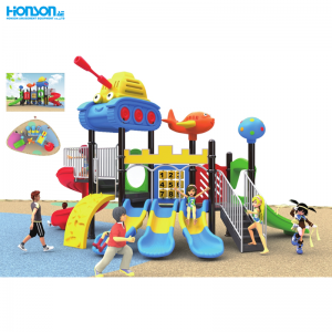 new design colorful Outdoor Playground With Slide Outdoor Amusement for kids