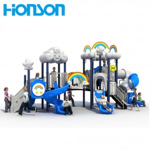 Popular Outdoor Playground Equipment Park Community Kids Large Slide Cloud Shape Plastic Slide for Kids
