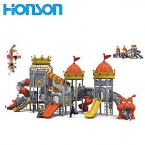 Модерен стил Търговски замък Комплект детски площадки Обществени детски пластмасови пързалки Мебели за забавление на открито