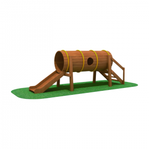 Struktura e aventurës për fëmijë dhe luajtjes për ngjitje në park lojërash nga druri në natyrë