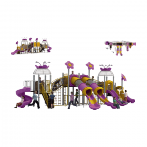 New Style Outdoor Amusement Play Center Resort Hotel Kids Play Area Plastic Slide Commercial