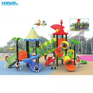new design colorful Outdoor Playground With Slide Outdoor Amusement for kids
