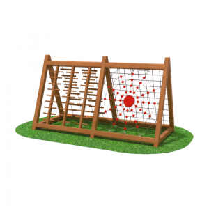 Lauko medinė žaidimų aikštelė vaikams nuotykių ir žaidimų laipiojimo konstrukcija