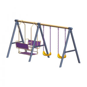 2024 New Design Outdoor Playground Equipment Park Garden Barkyard Swing kanggo Kids