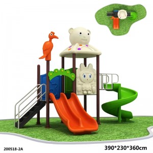 Outdoor Slide Swing Combination Customized Size Outdoor Kids Amusement Equipment Plastic slide