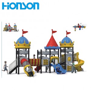 Modern Style Commercial Castle Playground Set Community Kids Plastic Slide Outdoor Amusement Furniture