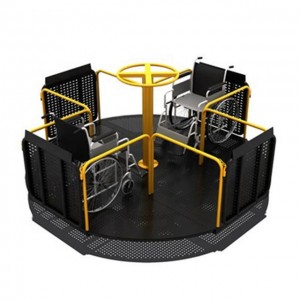 Disabled Outdoor Merry Go Round Playground Equipment Swivel Chair.