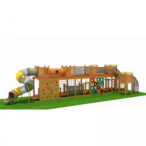 Renewable Design for Outdoor Wooden Slide for Children Amusement Equipment