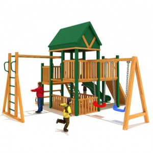 High Quality Different Designs Children Wood Outdoor Playground Equipment