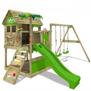उच्च दर्जाचे विविध डिझाईन्स मुलांचे लाकूड मैदानी खेळाचे मैदान उपकरणे