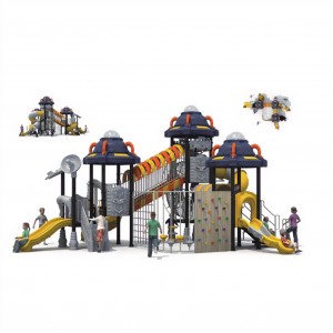 Popular Large Amusement Park Outdoor Plastic Slide Flying Saucer Series Plastic Slide Customized for Kids