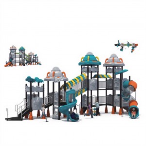 Popular Large Amusement Park Outdoor Plastic Slide Flying Saucer Series Plastic Slide Customized for Kids